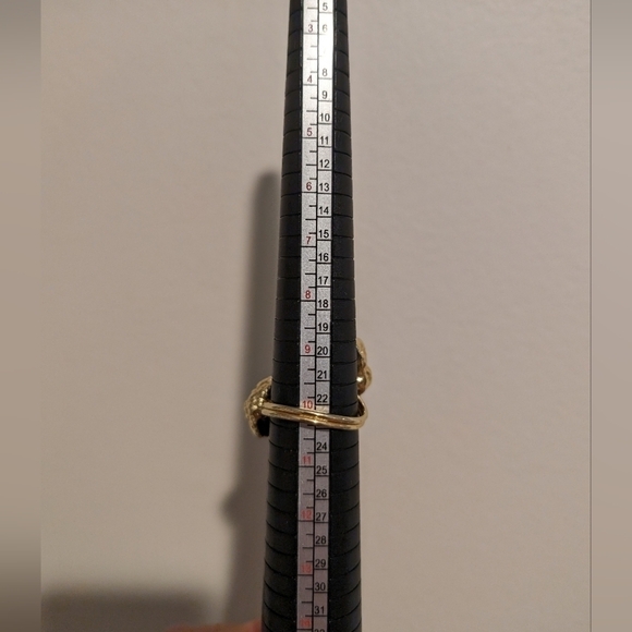 Artisan Handmade In Morocco Adjustable Boho Chic Double Geode Gold Ring Size 10 - Picture 8 of 8